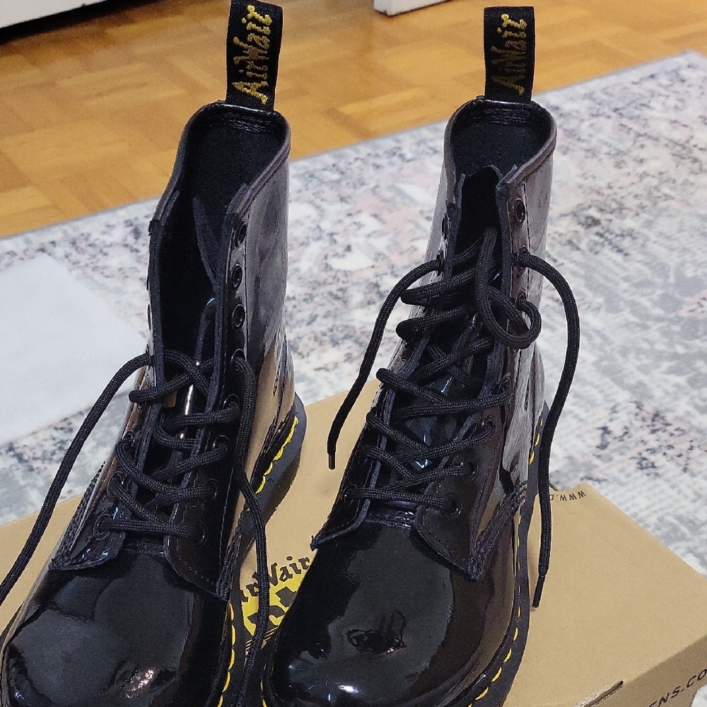 Dr. Martens Glossy Black Combat Boots